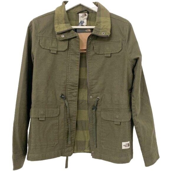 The North Face Contrast Plaid Hunter Green Jacket
